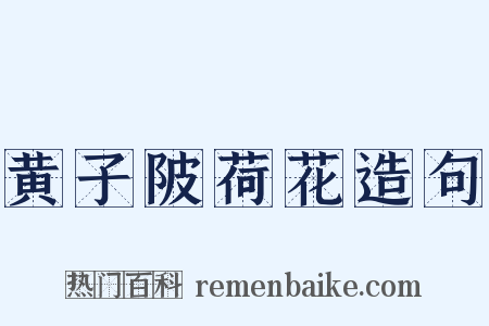 黄子陂荷花造句是什么意思的图片